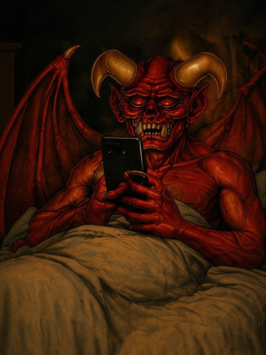 MANIFESTOR scrolling in bed